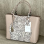 Geanta Bej / Roz dama din piele naturala, Made in Italy, 33 x 25 x12 cm Geanta Bej / Roz dama din piele naturala, Made in Italy, 33 x 25 x12 cm