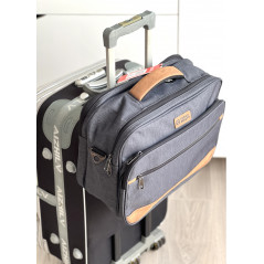Geanta Voiaj 40x30x20, Pentru Avion, Calatorie, 24L, ENRICO BENETTI, Impermeabila, Atasabil la troler, Maner din piele