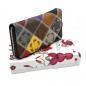 Portofel Dama Cu multe compartimente Lung din piele naturala, Design Multicolor, Flori Aplicate, 19x10x3 cm Portofel Dama Cu multe compartimente Lung din piele naturala, Design Multicolor, Flori Aplicate, 19x10x3 cm