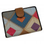 Portcard dama din Piele Naturala: Port Card pentru Femei Multicolor cu 20 Sloturi, 10x7,5 cm Portcard dama din Piele Naturala: Port Card pentru Femei Multicolor cu 20 Sloturi, 10x7,5 cm