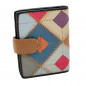 Portcard dama din Piele Naturala: Port Card pentru Femei Multicolor cu 20 Sloturi, 10x7,5 cm Portcard dama din Piele Naturala: Port Card pentru Femei Multicolor cu 20 Sloturi, 10x7,5 cm