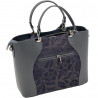 Geanta Bej / Roz dama din piele naturala, Made in Italy, 33 x 25 x12 cm