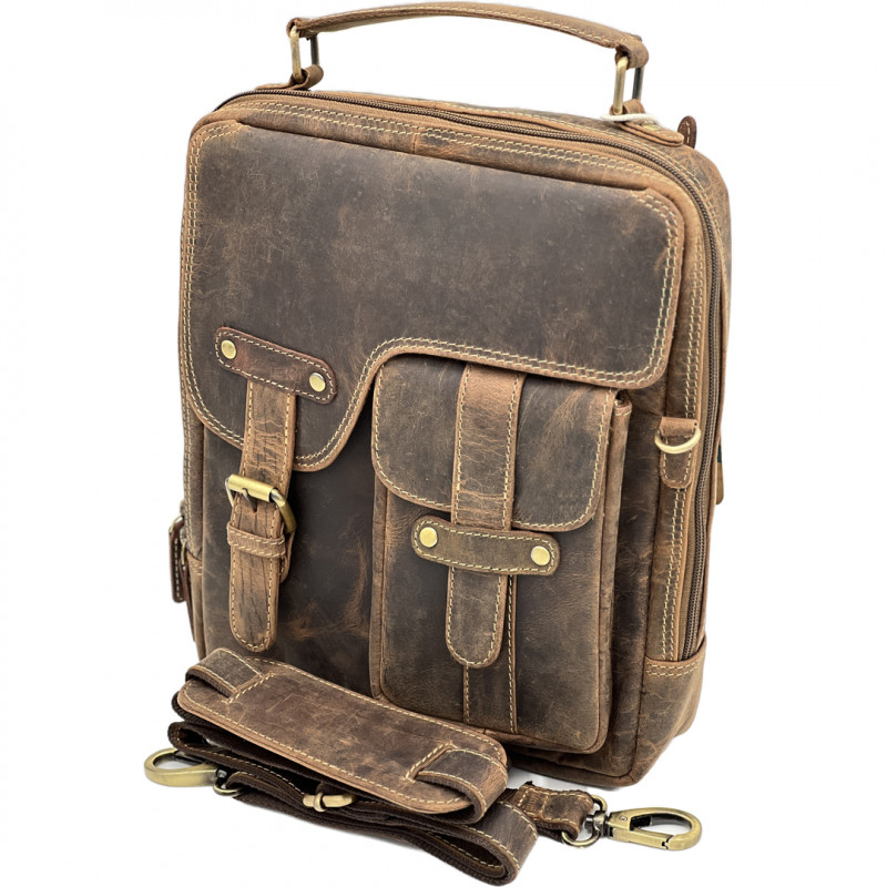 Geanta de Umar Barbati Hunter Legacy, Piele Naturala de Vanat, HandMade, 25x28x7 cm Geanta de Umar Barbati Hunter Legacy, Piele Naturala de Vanat, HandMade, 25x28x7 cm