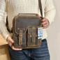 Geanta de Umar Barbati Hunter Legacy, Piele Naturala de Vanat, HandMade, 25x28x7 cm Geanta de Umar Barbati Hunter Legacy, Piele Naturala de Vanat, HandMade, 25x28x7 cm