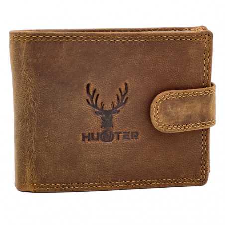 Set Cadou Barbati Borseta Brau si Portofel Maro, Hunter Royal, Piele Naturala