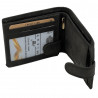 Portofel Barbati Piele naturala personalizat cu Crap, 9,5x12x2 cm, Negru, Protectie RFID, Hunter