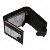 Portofel Barbati Piele naturala personalizat cu Crap, 9,5x12x2 cm, Negru, Protectie RFID, Hunter
