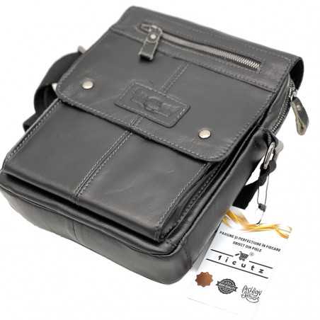 Set Cadou Barbati Black Forest Trio| Borseta + Portofel + Curea Piele Naturala