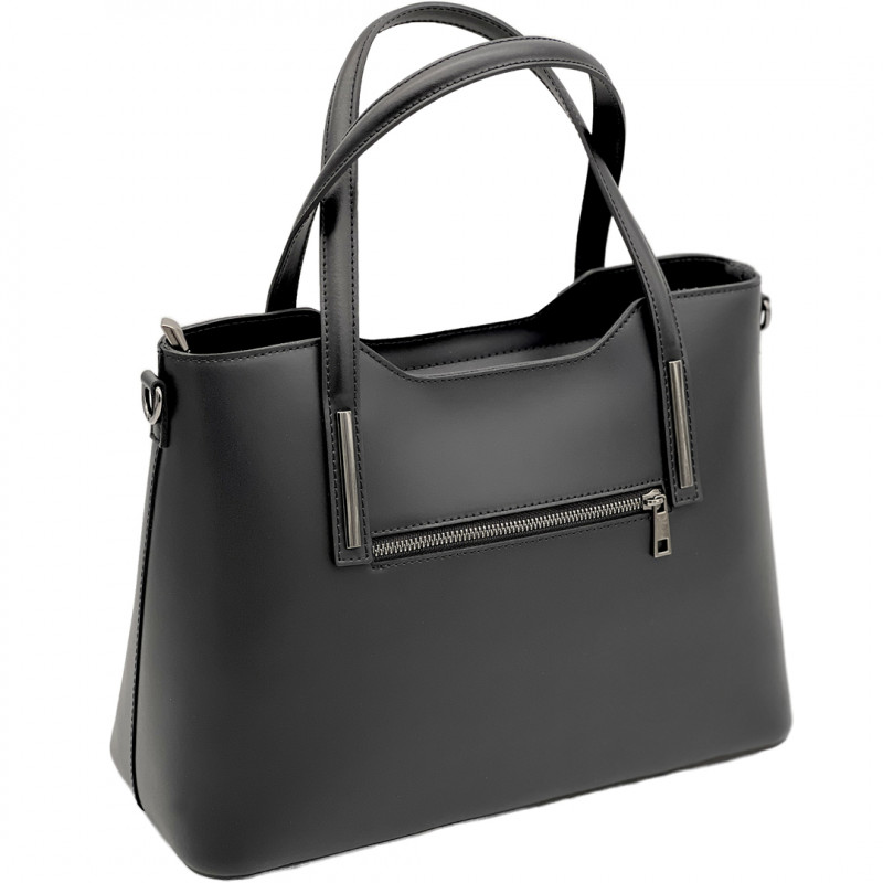 Geanta Rosie/Albastra din Piele Naturala de Dama, Curea de Umar, Made in Italy, 32x27,5x12cm