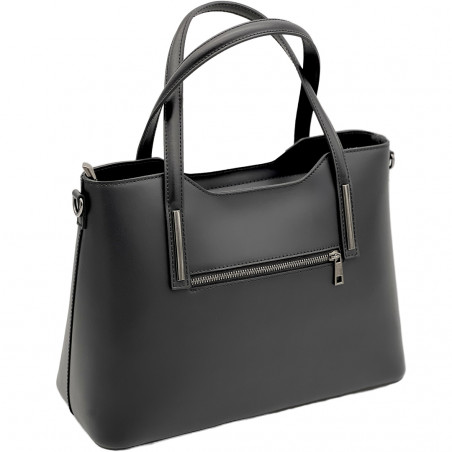 Geanta Rosie/Albastra din Piele Naturala de Dama, Curea de Umar, Made in Italy, 32x27,5x12cm