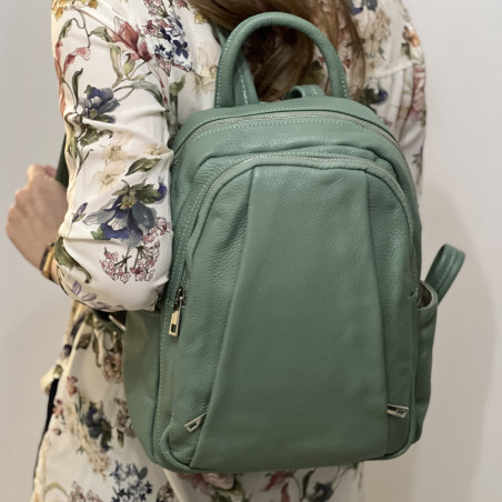 Rucsac tip Ghiozdan Dama din Piele Naturala, Made in Italy, 30x25x10 cm