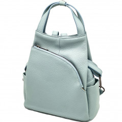 rucsac piele dama albastru din piele naturala de bovina
