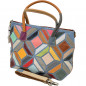 Geanta de umar dama din piele naturala multicolora, Made in Italy, 40x29x16 cm Geanta de umar dama din piele naturala multicolora, Made in Italy, 40x29x16 cm