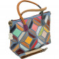 Geanta de umar dama din piele naturala multicolora, Made in Italy, 40x29x16 cm Geanta de umar dama din piele naturala multicolora, Made in Italy, 40x29x16 cm