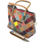 Geanta de umar dama din piele naturala multicolora, Made in Italy, 40x29x16 cm Geanta de umar dama din piele naturala multicolora, Made in Italy, 40x29x16 cm