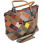 Geanta de umar dama din piele naturala multicolora, Made in Italy, 40x29x16 cm Geanta de umar dama din piele naturala multicolora, Made in Italy, 40x29x16 cm