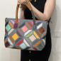Geanta de umar dama din piele naturala multicolora, Made in Italy, 40x29x16 cm Geanta de umar dama din piele naturala multicolora, Made in Italy, 40x29x16 cm