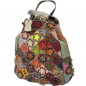 Rucsac de dama din Piele, Design Modern cu Flori Aplicate, Multicolor, 30x33x17 cm Rucsac de dama din Piele, Design Modern cu Flori Aplicate, Multicolor, 30x33x17 cm