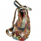 Rucsac de dama din Piele, Design Modern cu Flori Aplicate, Multicolor, 30x33x17 cm Rucsac de dama din Piele, Design Modern cu Flori Aplicate, Multicolor, 30x33x17 cm