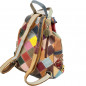 Rucsac de dama din Piele, Design Modern cu Flori Aplicate, Multicolor, 30x33x17 cm Rucsac de dama din Piele, Design Modern cu Flori Aplicate, Multicolor, 30x33x17 cm