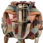 Rucsac de dama din Piele, Design Modern cu Flori Aplicate, Multicolor, 30x33x17 cm Rucsac de dama din Piele, Design Modern cu Flori Aplicate, Multicolor, 30x33x17 cm