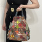 Rucsac de dama din Piele, Design Modern cu Flori Aplicate, Multicolor, 30x33x17 cm Rucsac de dama din Piele, Design Modern cu Flori Aplicate, Multicolor, 30x33x17 cm