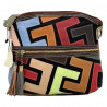 Gentuta de umar dama din piele naturala, Made in Italy, 25x22x10 cm, Multicolora