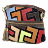 Gentuta de umar dama din piele naturala, Made in Italy, 25x22x10 cm, Multicolora