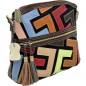 Gentuta de umar dama din piele naturala, Made in Italy, 25x22x10 cm, Multicolora Gentuta de umar dama din piele naturala, Made in Italy, 25x22x10 cm, Multicolora