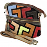 Gentuta de umar dama din piele naturala, Made in Italy, 25x22x10 cm, Multicolora