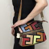 Gentuta de umar dama din piele naturala, Made in Italy, 25x22x10 cm, Multicolora