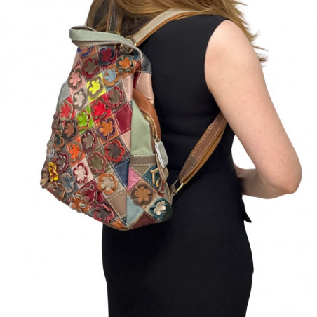 rucsac dama piele multicolor
