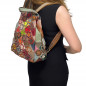 Rucsac de dama din Piele, Design Modern cu Flori Aplicate, Multicolor, 30x33x17 cm Rucsac de dama din Piele, Design Modern cu Flori Aplicate, Multicolor, 30x33x17 cm