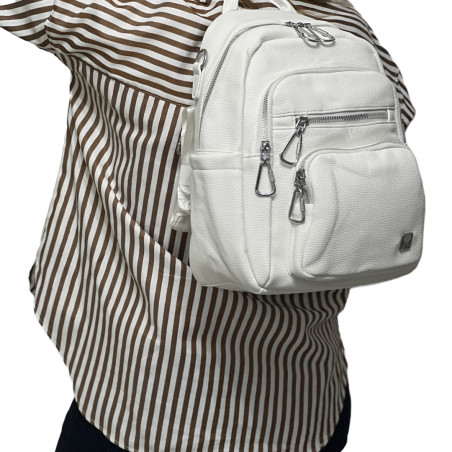 Rucsac tip Ghiozdanel dama din Piele Ecologica, Multe Compartimente, Micutz®, 25x30x12 cm