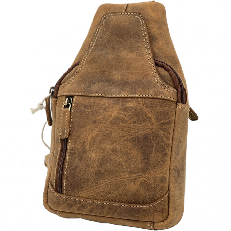 Borseta Barbati Piept Crossbody Hunter, Premium, Hand Made, Curea ajustabila, 17x30x10 cm