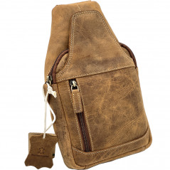 borseta crossbody barbati piele maro