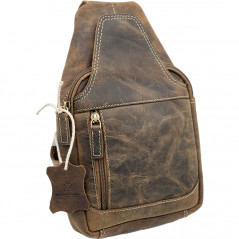 Borseta Barbati Piept Crossbody Hunter, Premium, Hand Made, Curea ajustabila, 17x30x10 cm