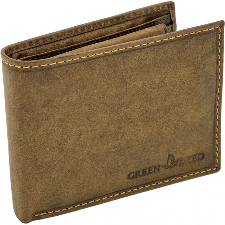 Portofel Barbati Din Piele naturala cu Textura Moale, Spatios, Compatibil cu Buletin, 12x10x3 cm