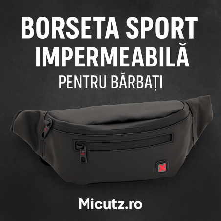 Borseta Sport Brau/Crossbody pentru barbati din Material Textil Impermeabil: Ideala pentru Activitati Fizice, 35x15x10 cm