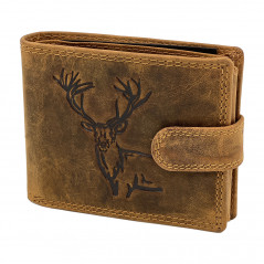 Set Cadou Pentru Barbati XHunter din Piele Naturala : Borseta de Umar + Portofel Piele Naturala Maro