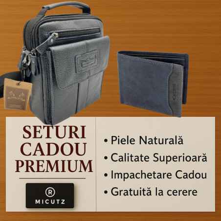 set cadou barbati din piele naturala NavySeal