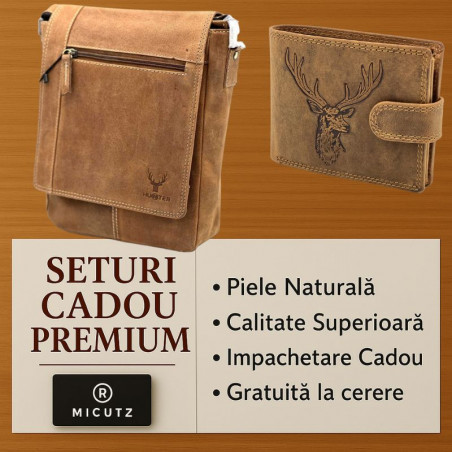 set cadou pentru barbati: accesorii din piele naturala