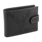 Portofel barbati piele naturala personalizat cu Cerb, Compatibil cu Buletin, Carduri, Bancnote, Protectie RFID