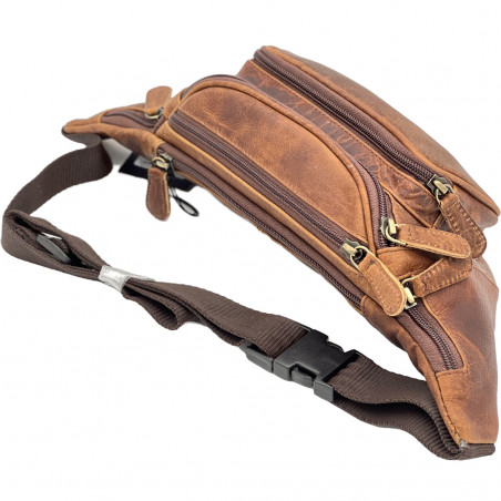 Borseta din Piele Naturala pentru Barbati, Always Wild, Purtare Talie sau Crossbody