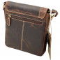 Geanta de Umar Barbati Compacta din Piele Naturala, Brand HUNTER, 22x20x5 cm, Maro Geanta de Umar Barbati Compacta din Piele Naturala, Brand HUNTER, 22x20x5 cm, Maro