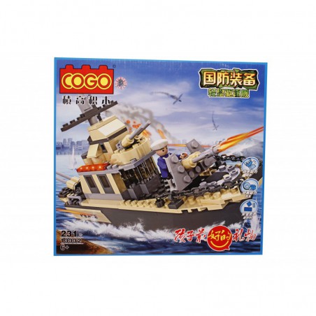 Joc de construit tip lego: Barca