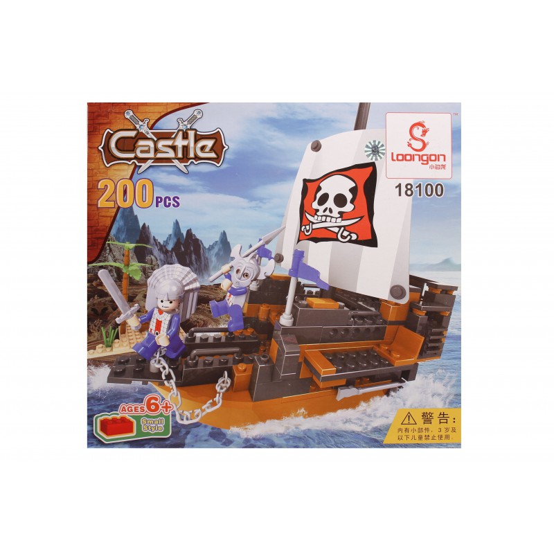 Joc de construit tip lego: Corabia Piratilor