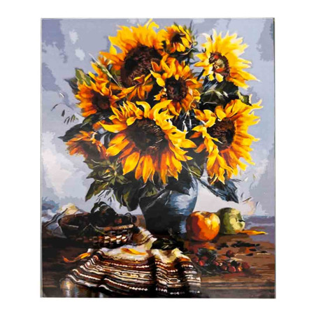 Pictura pe Numere - Vaza Floarea Soarelui