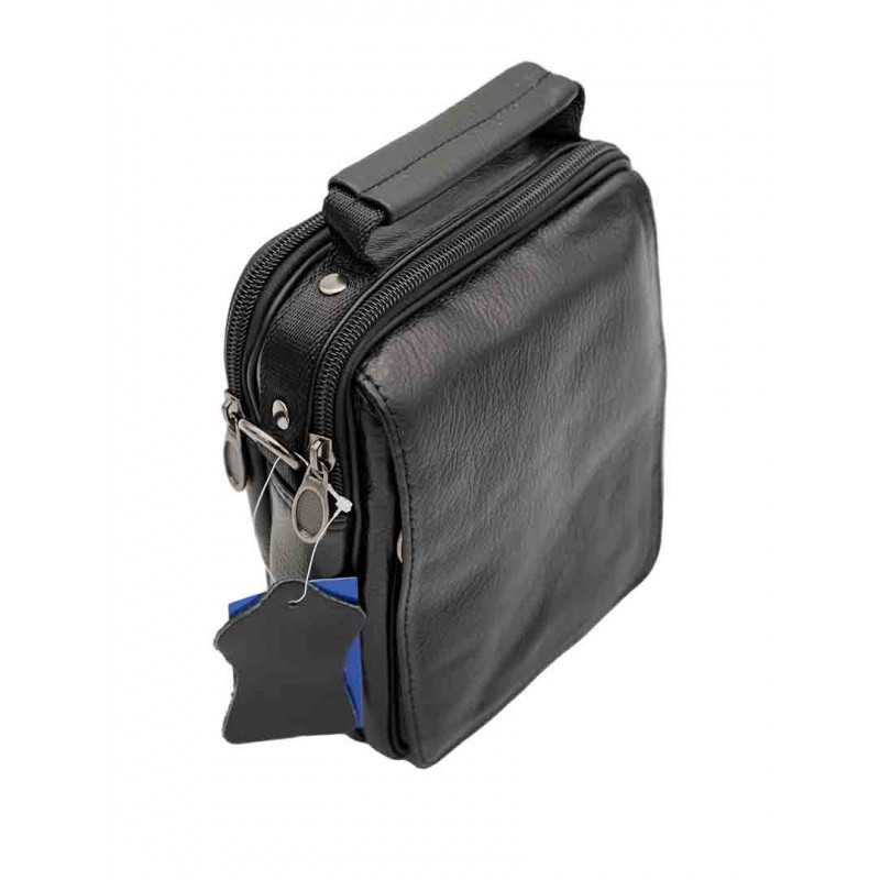 Borseta Umar / Curea Barbati Piele Naturala 17 cm x 15 cm x 6 cm, Negru - Maro Borseta Umar / Curea Barbati Piele Naturala 17 cm x 15 cm x 6 cm, Negru - Maro
