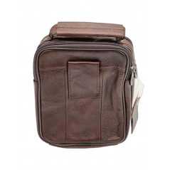 Borseta Umar / Curea Barbati Piele Naturala 17 cm x 15 cm x 6 cm, Negru - Maro